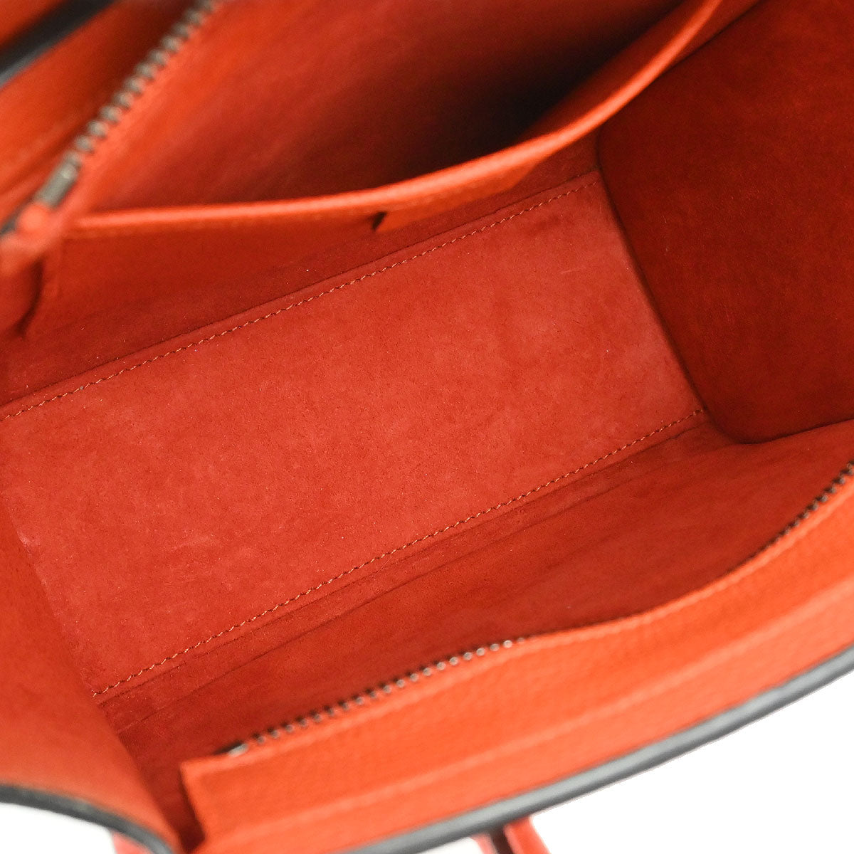 Celine Orange Nano Luggage 2way Shoulder Tote Bag