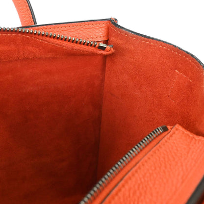 Celine Orange Nano Luggage 2way Shoulder Tote Bag
