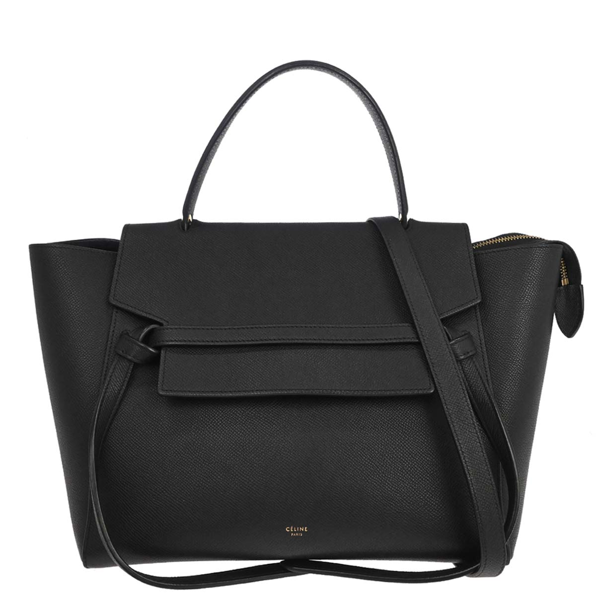 Celine Black Belt Bag 2way Shoulder Handbag