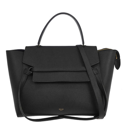 Celine Black Belt Bag 2way Shoulder Handbag