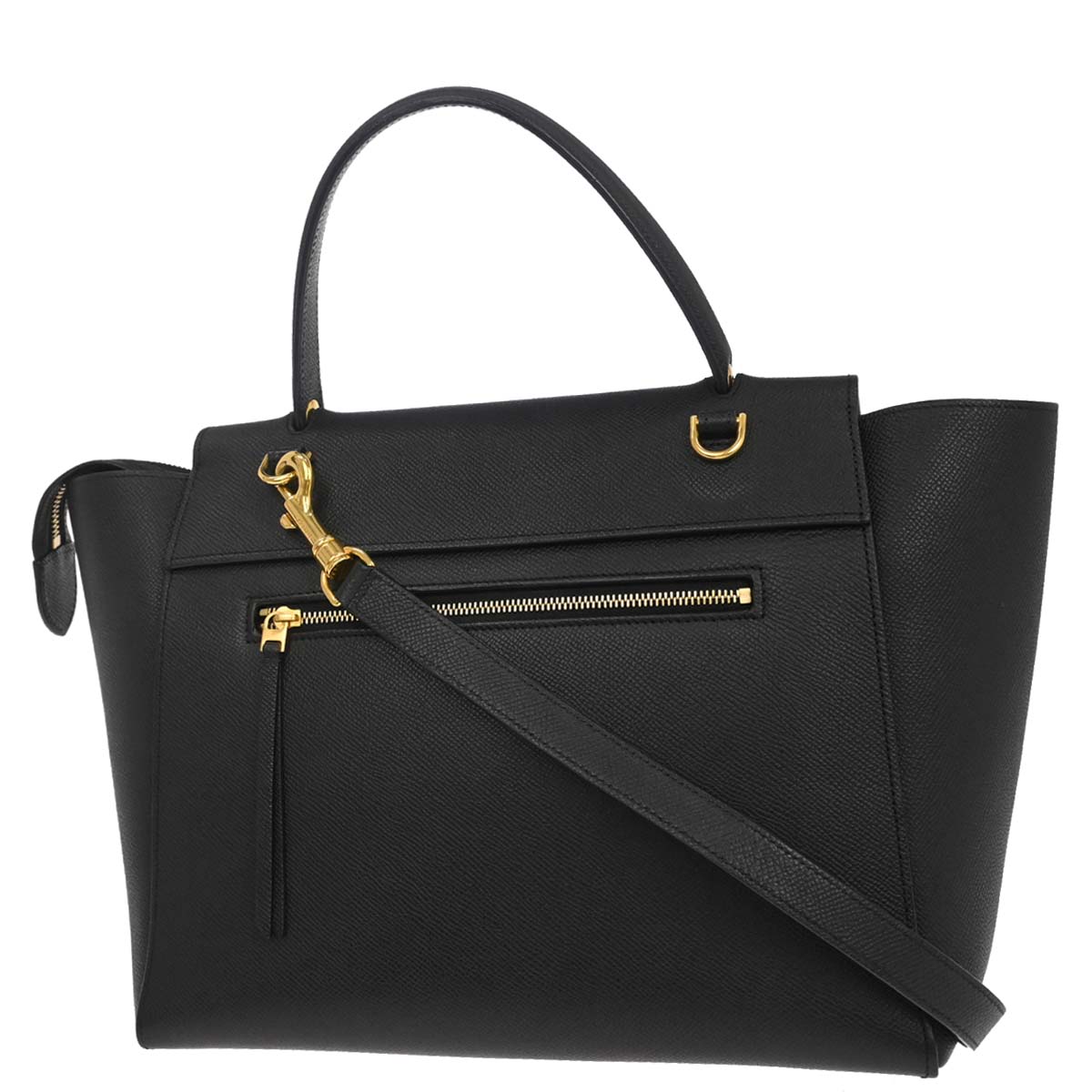 Celine Black Belt Bag 2way Shoulder Handbag