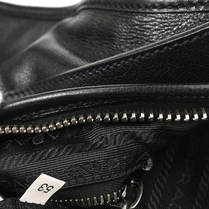 Prada Black Leather Shoulder Bag