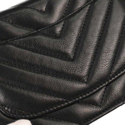 Chanel 2017-2018 Lambskin Chevron Mademoiselle Lock WOC Wallet on Chain Ba