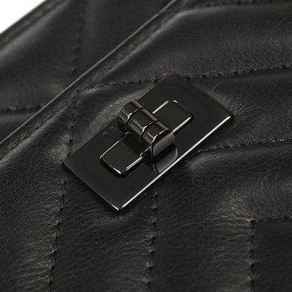 Chanel 2017-2018 Lambskin Chevron Mademoiselle Lock WOC Wallet on Chain Ba