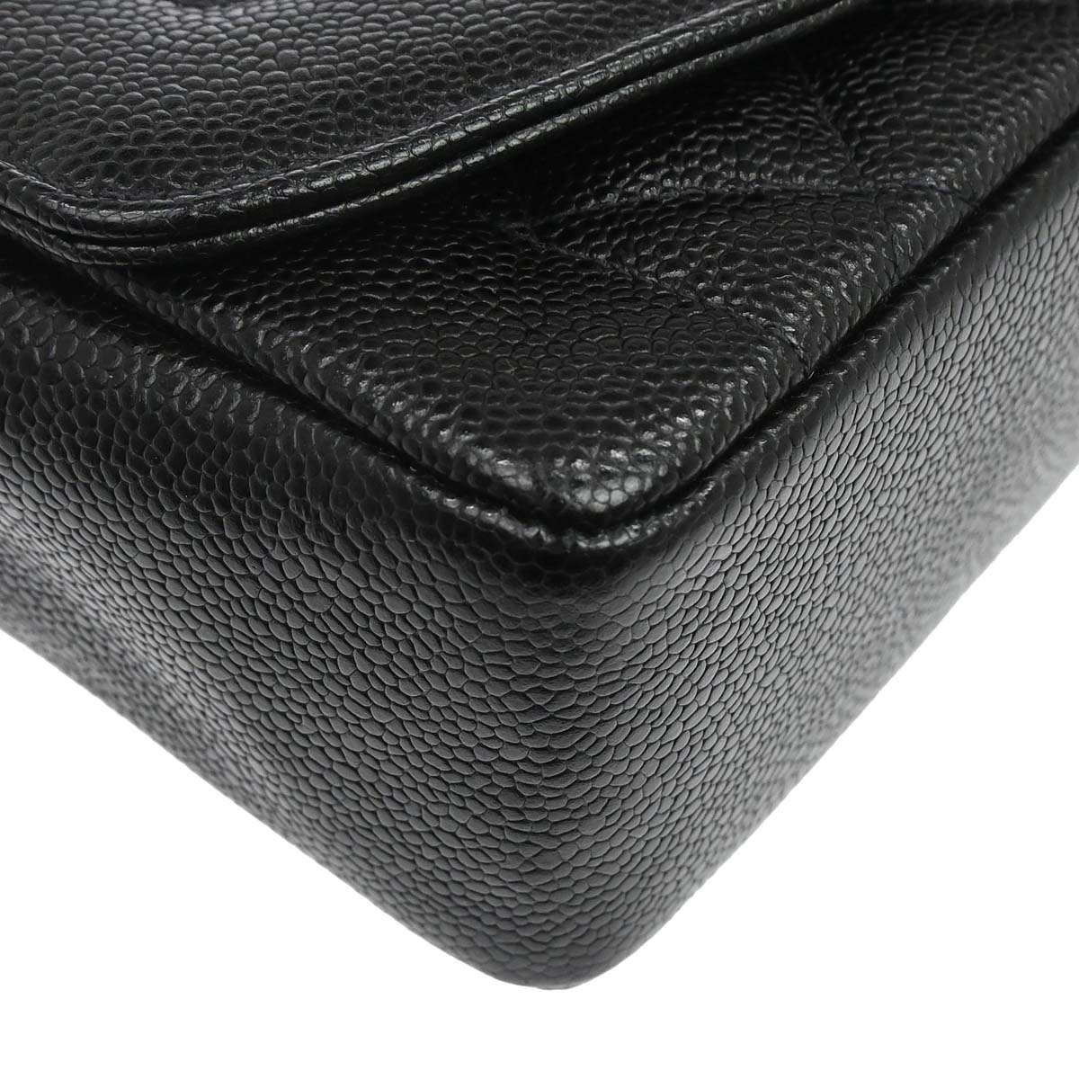 Chanel 1994-1996 Black Caviar Skin Small Diana Shoulder Bag