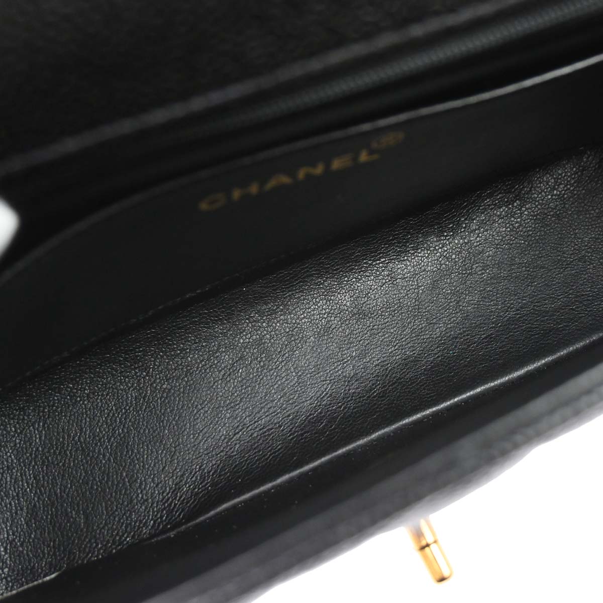 Chanel 1994-1996 Black Caviar Skin Small Diana Shoulder Bag