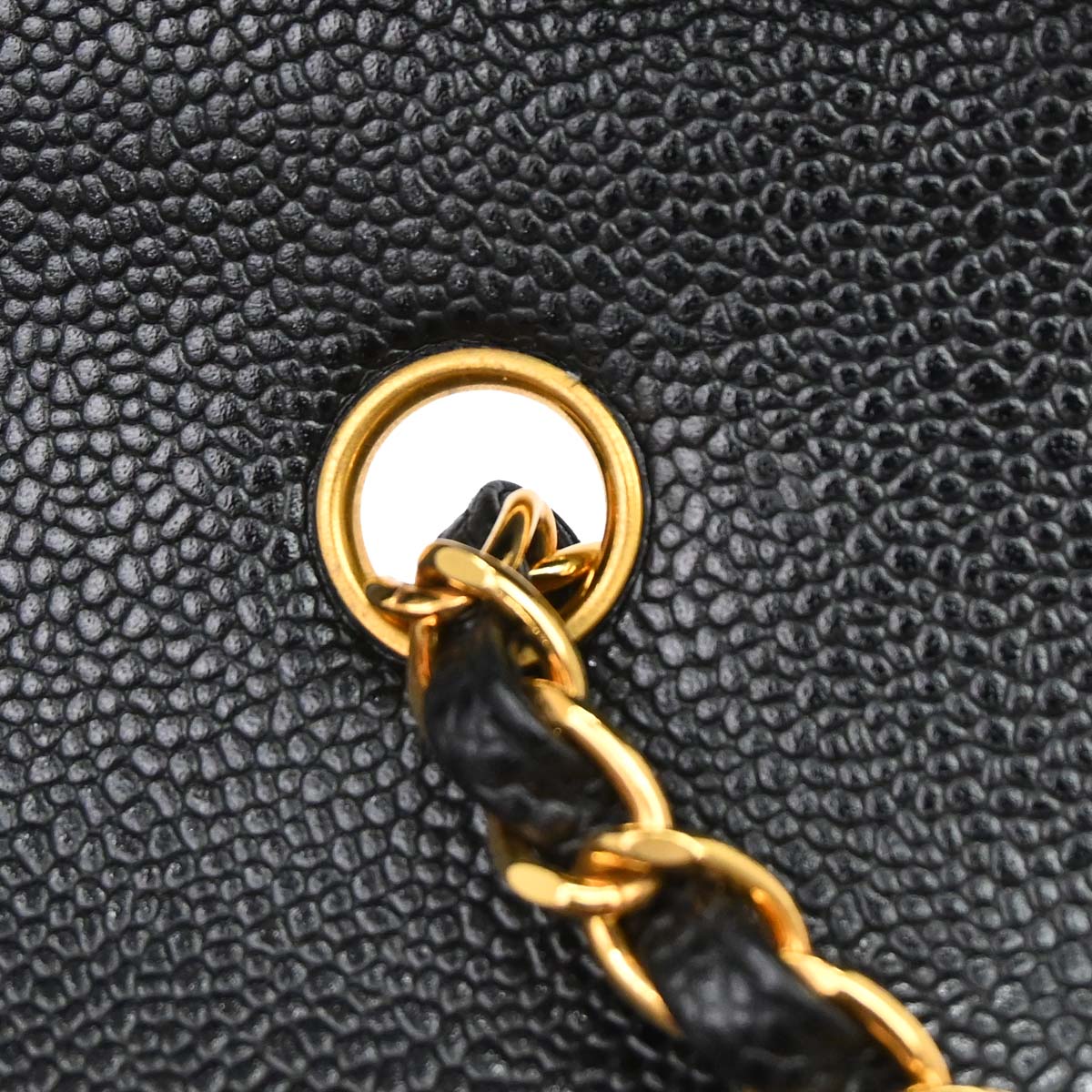Chanel 1994-1996 Black Caviar Skin Small Diana Shoulder Bag