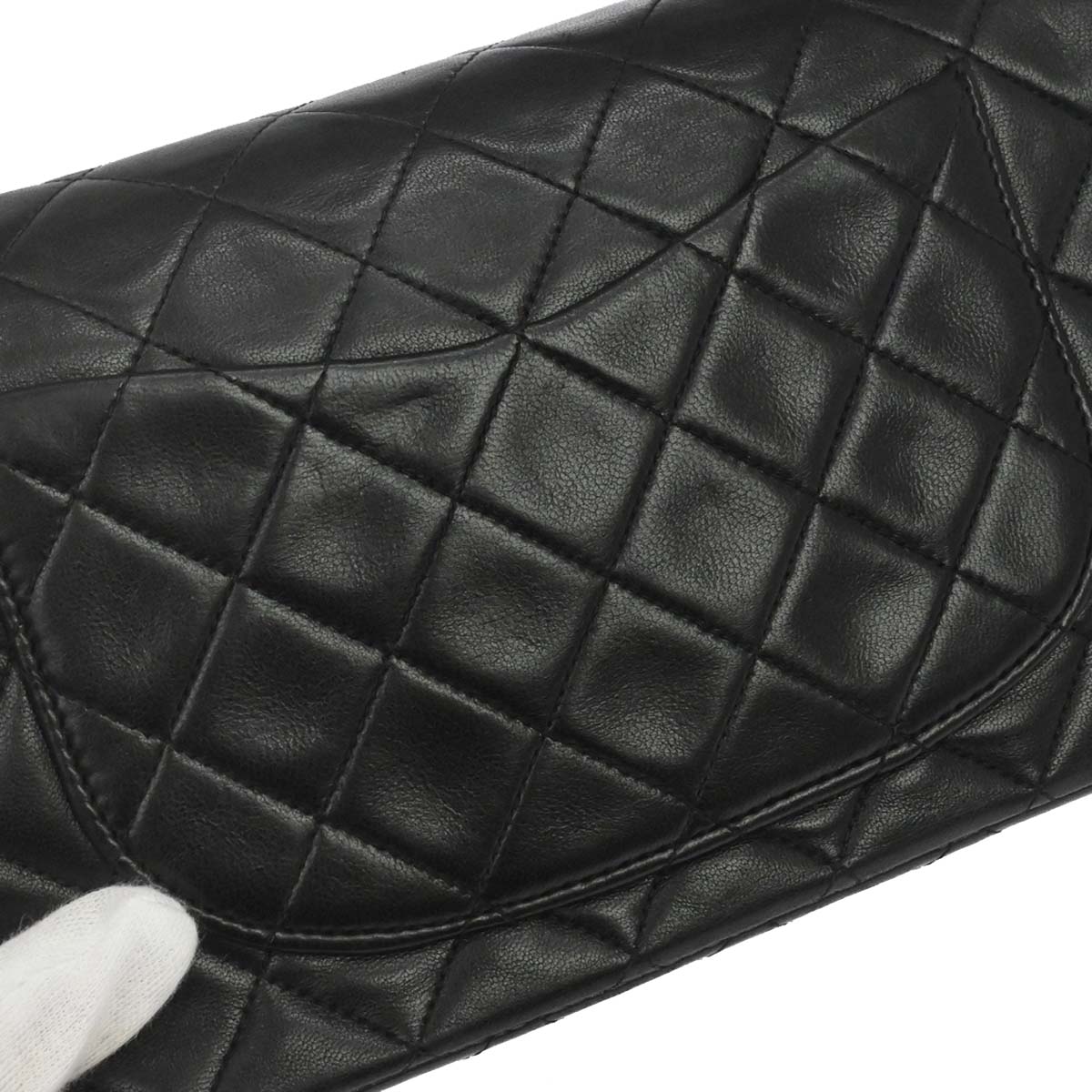 Chanel Black Lambskin Small Classic Double Flap Shoulder Bag