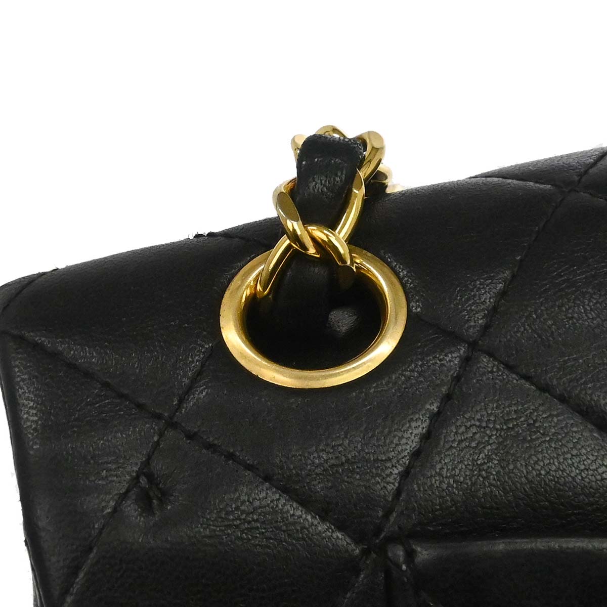 Chanel Black Lambskin Small Classic Double Flap Shoulder Bag