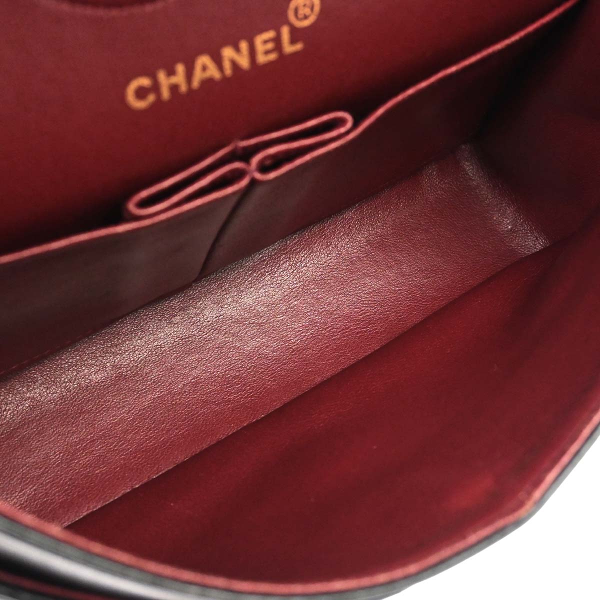 Chanel Black Lambskin Small Classic Double Flap Shoulder Bag