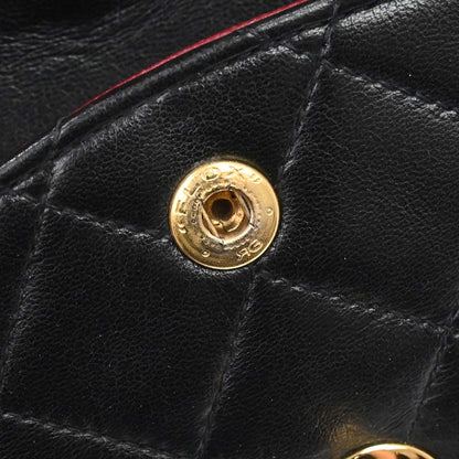 Chanel Black Lambskin Small Classic Double Flap Shoulder Bag
