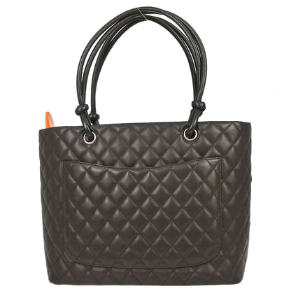 Chanel 2005-2006 Brown Calfskin Cambon Ligne Tote Handbag