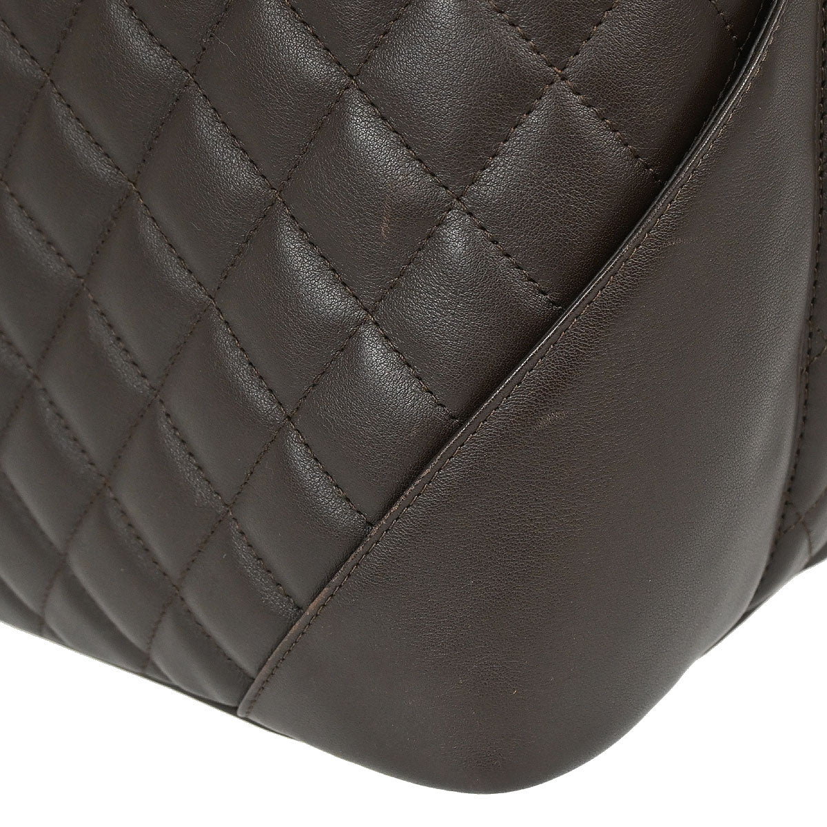 Chanel 2005-2006 Brown Calfskin Cambon Ligne Tote Handbag