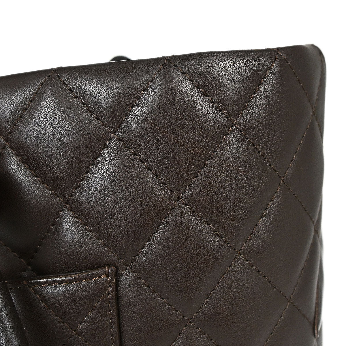 Chanel 2005-2006 Brown Calfskin Cambon Ligne Tote Handbag