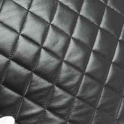Chanel Black Lambskin Pushlock Medium Half Flap Shoulder Bag