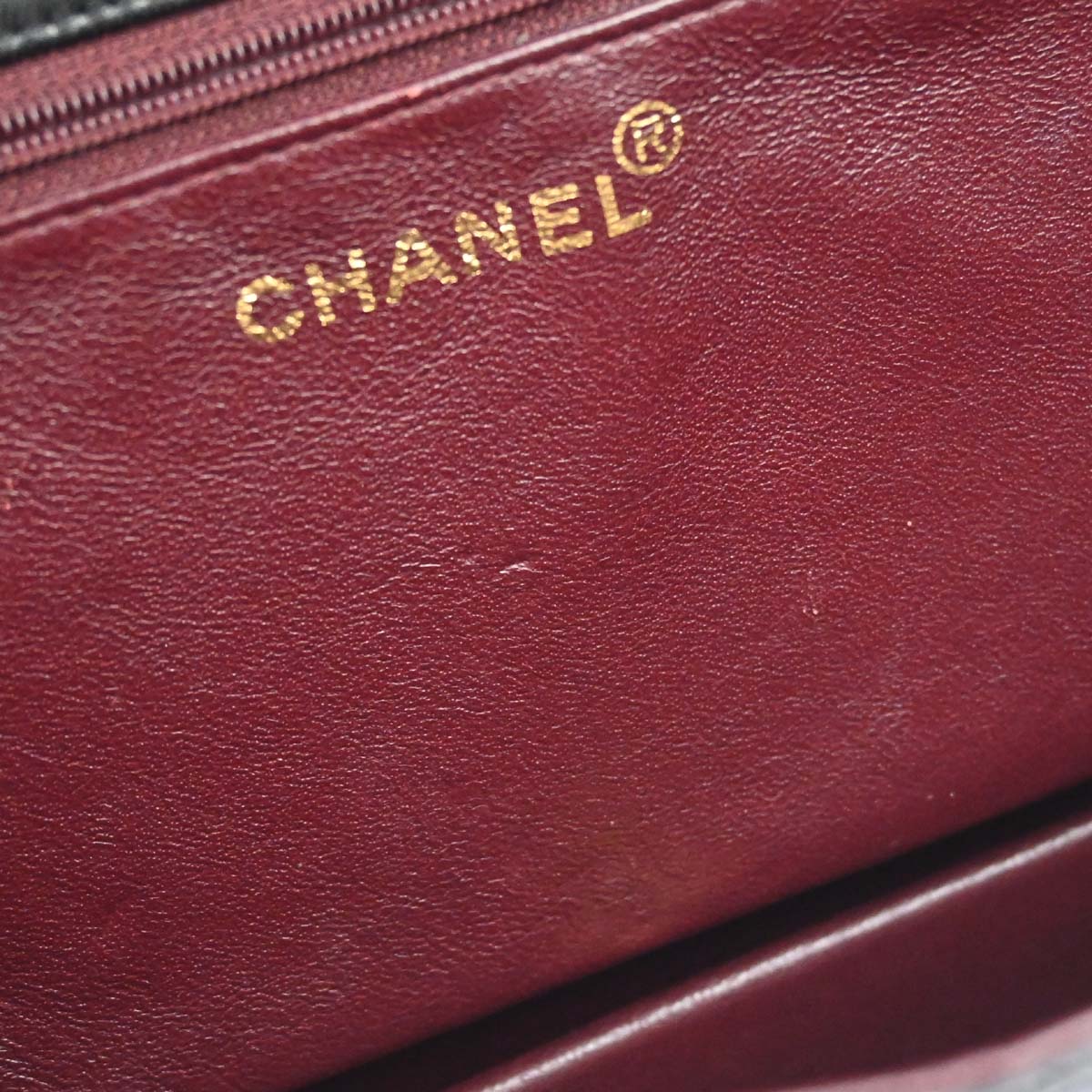 Chanel Black Lambskin Pushlock Medium Half Flap Shoulder Bag