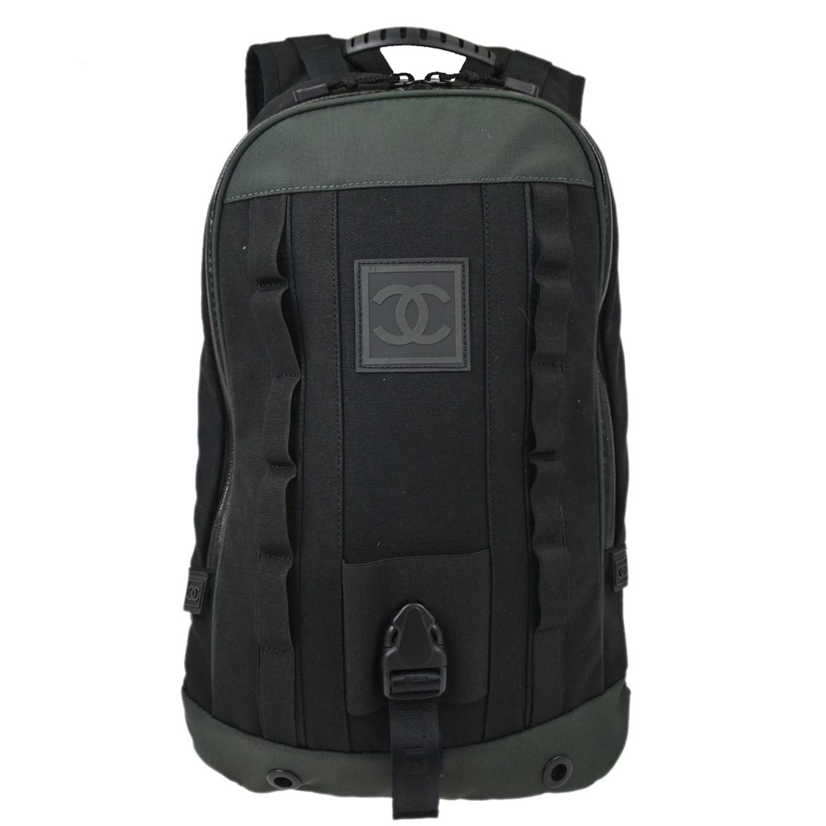 Chanel 2003-2004 Black Canvas Sport Line Backpack