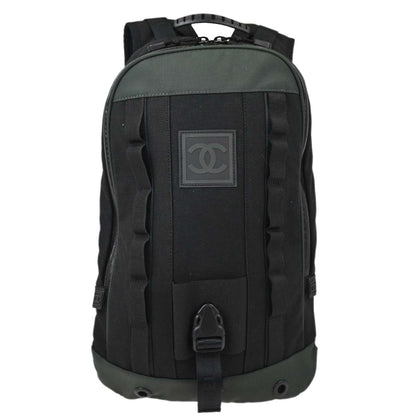 Chanel 2003-2004 Black Canvas Sport Line Backpack