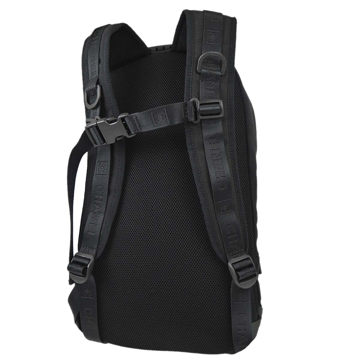 Chanel 2003-2004 Black Canvas Sport Line Backpack