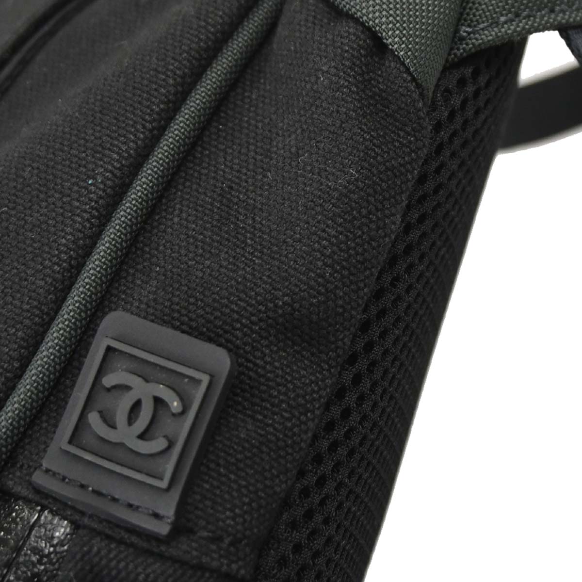 Chanel 2003-2004 Black Canvas Sport Line Backpack