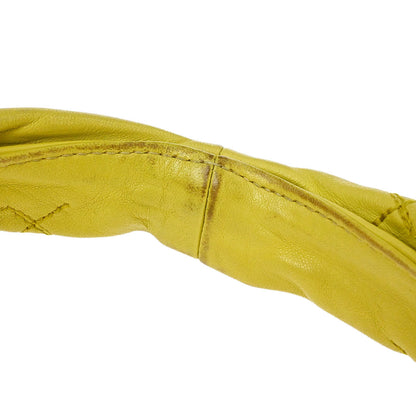 Bottega Veneta Yellow Lambskin Intrecciato Hobo Handbag
