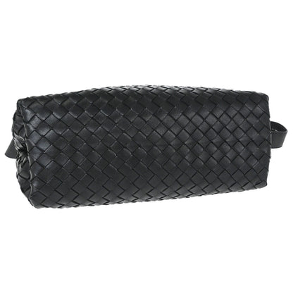 Bottega Veneta Black Lambskin Intrecciato Shoulder Bag