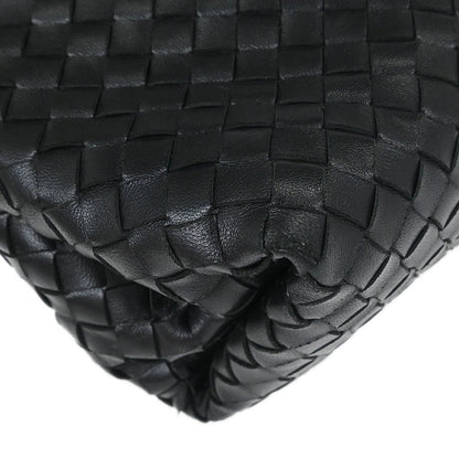 Bottega Veneta Black Lambskin Intrecciato Shoulder Bag