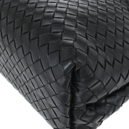 Bottega Veneta Black Lambskin Intrecciato Shoulder Bag