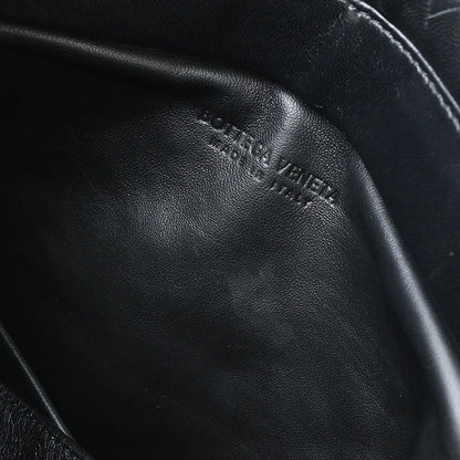 Bottega Veneta Black Lambskin Intrecciato Shoulder Bag
