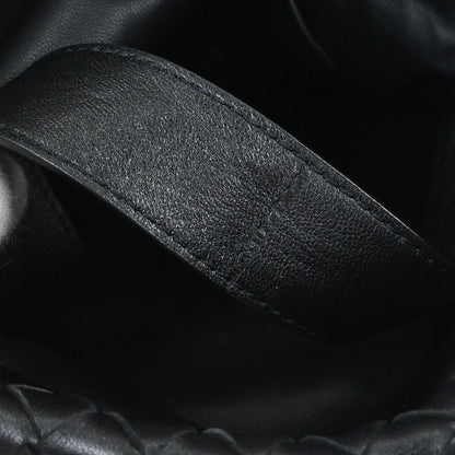 Bottega Veneta Black Lambskin Intrecciato Shoulder Bag