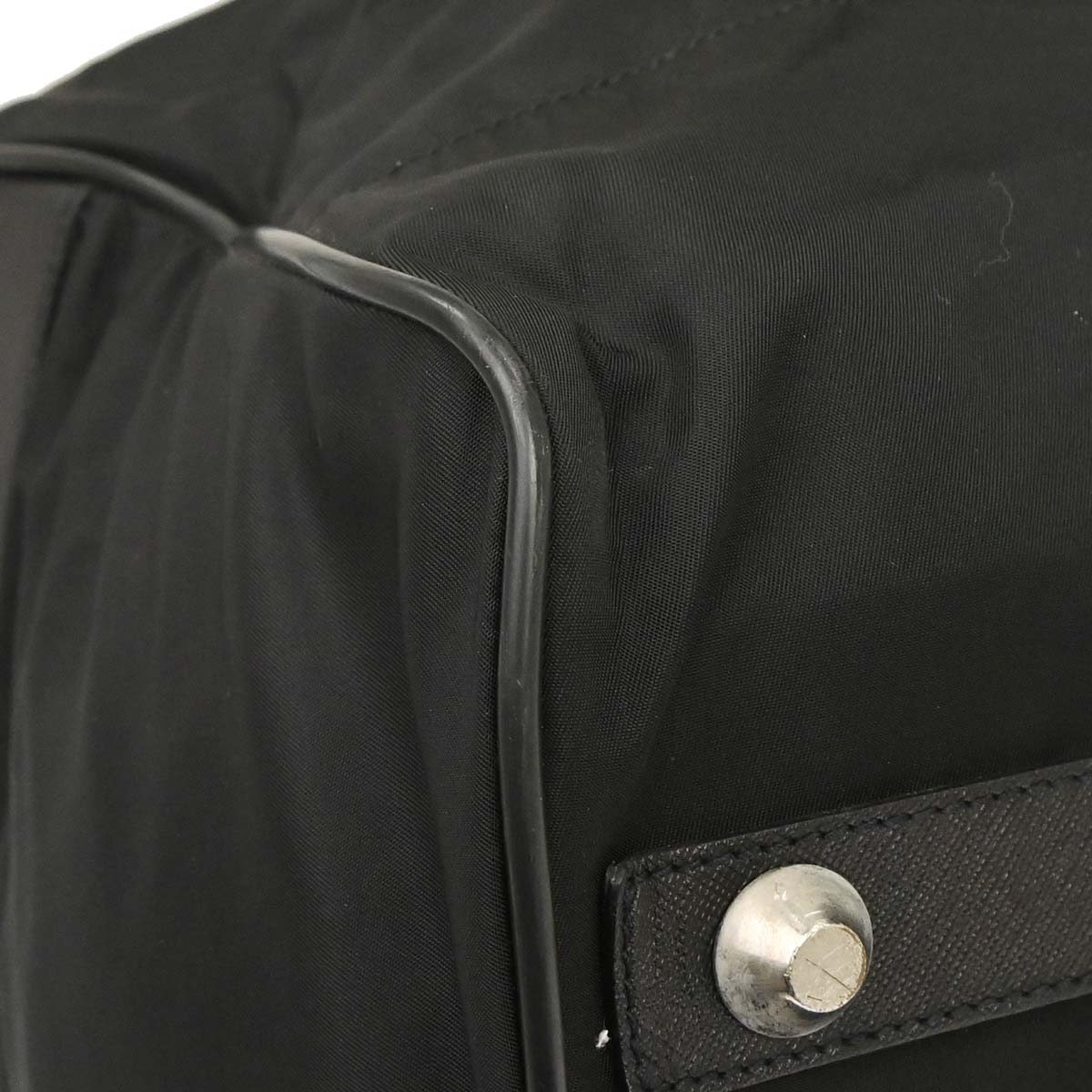 Prada Black Nylon Duffle 2way Shoulder Handbag