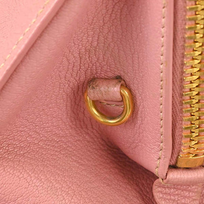 Miu Miu Pink Leather Madras 2way Shoulder Handbag