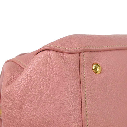 Miu Miu Pink Leather Madras 2way Shoulder Handbag