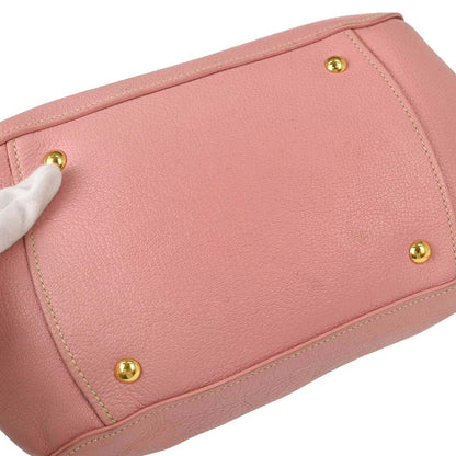 Miu Miu Pink Leather Madras 2way Shoulder Handbag