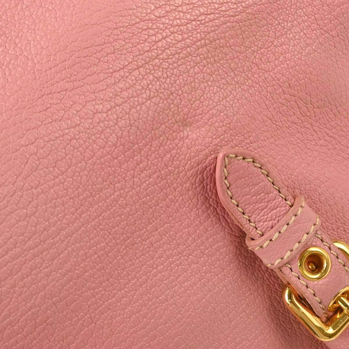 Miu Miu Pink Leather Madras 2way Shoulder Handbag