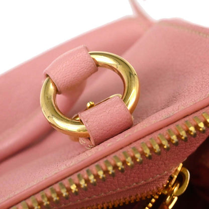Miu Miu Pink Leather Madras 2way Shoulder Handbag