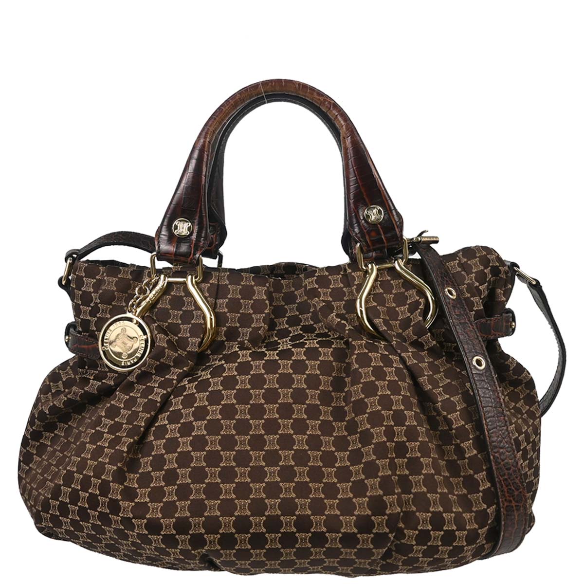 Celine * Brown Macadam 2way Handbag