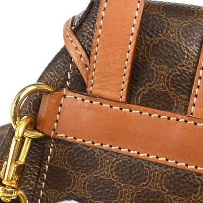Celine Brown PVC Macadam Twin Backpack