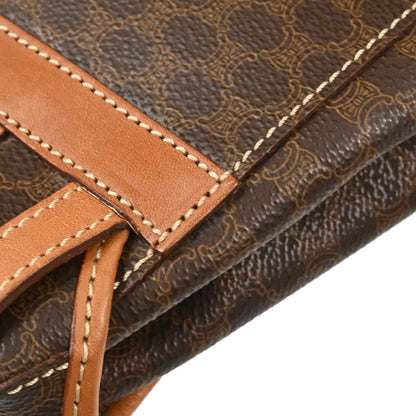 Celine Brown PVC Macadam Twin Backpack