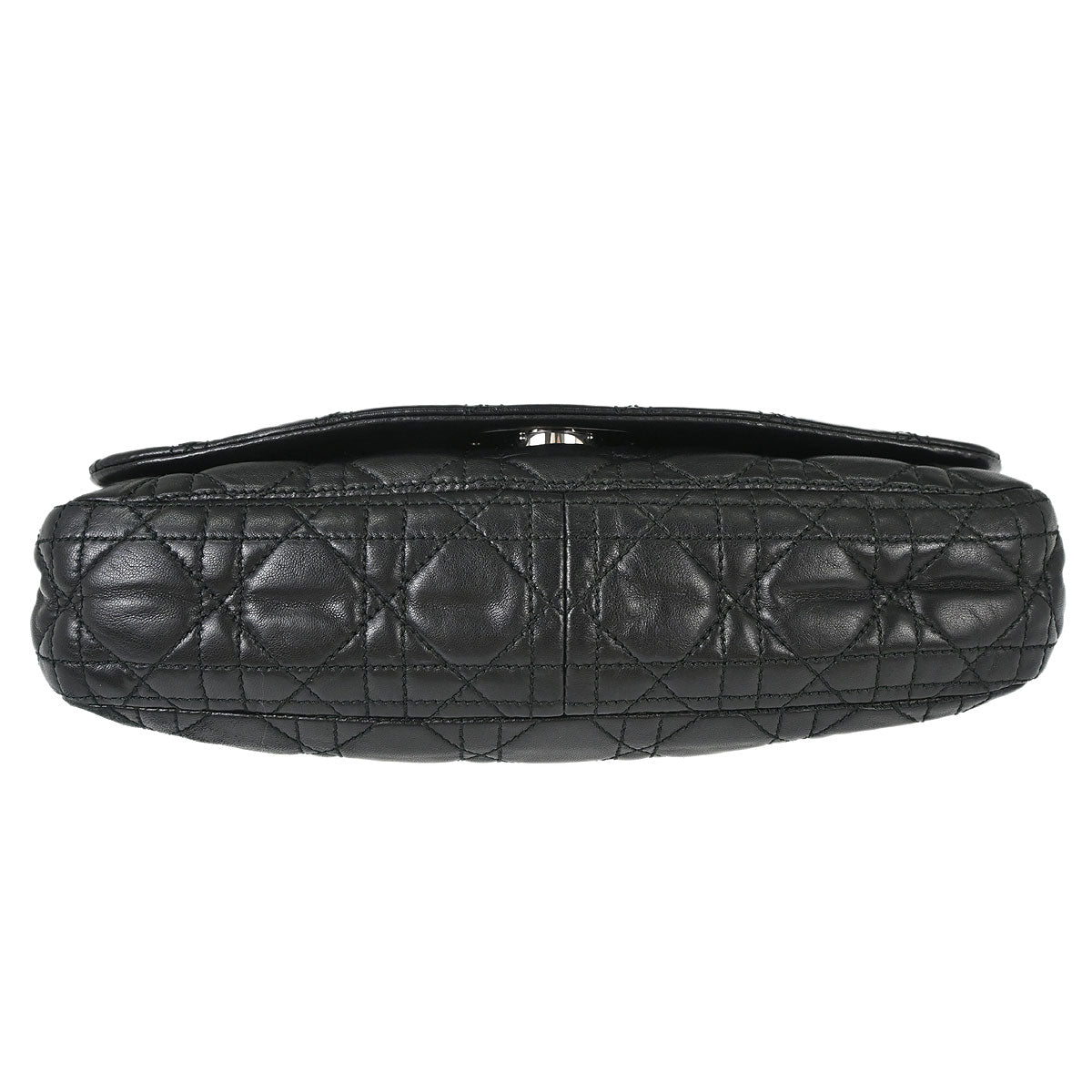 Christian Dior Black Lambskin Rendezvous Cannage Handbag