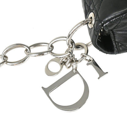Christian Dior Black Lambskin Rendezvous Cannage Handbag