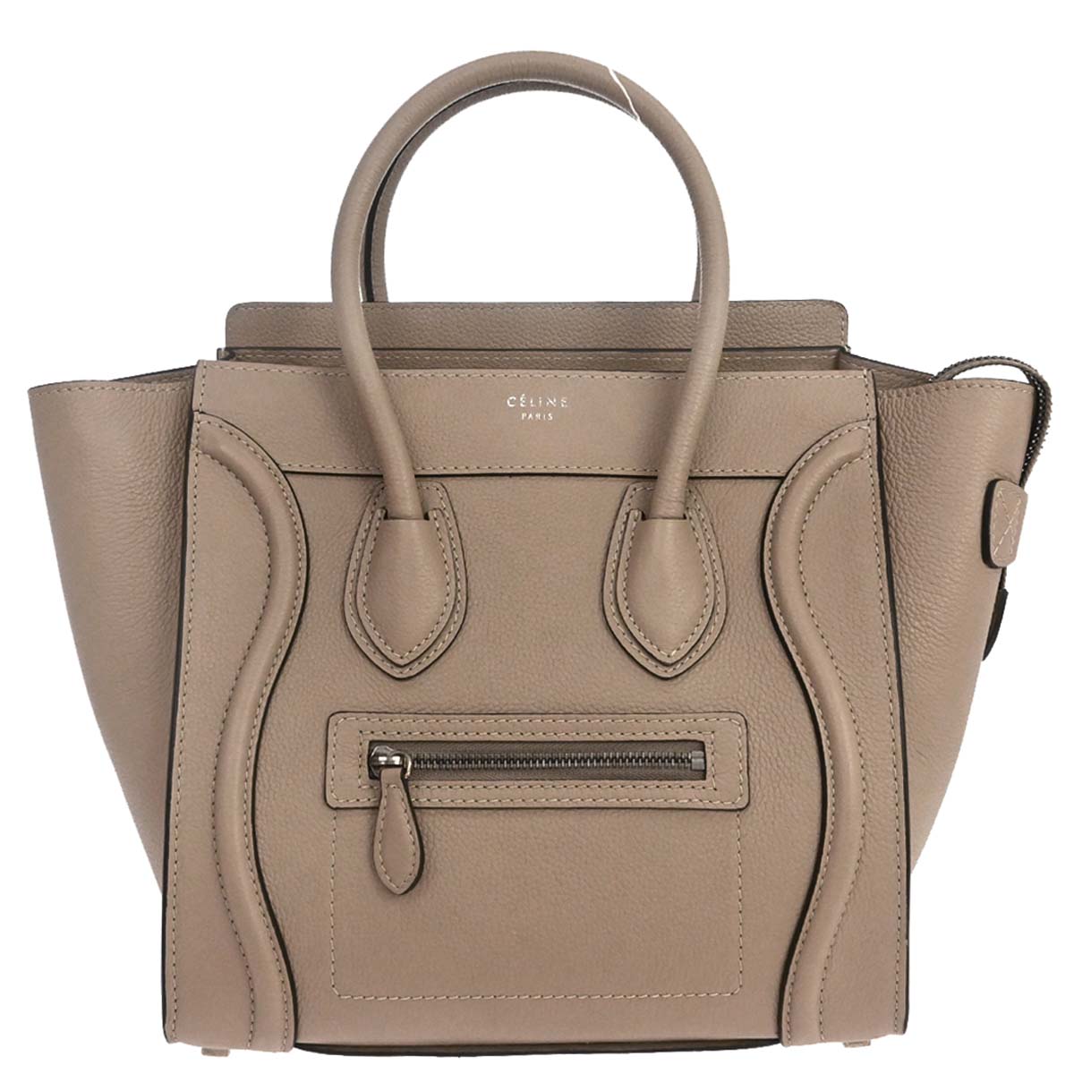 Celine Beige Luggage Micro Tote Handbag