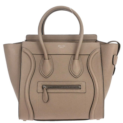 Celine Beige Luggage Micro Tote Handbag