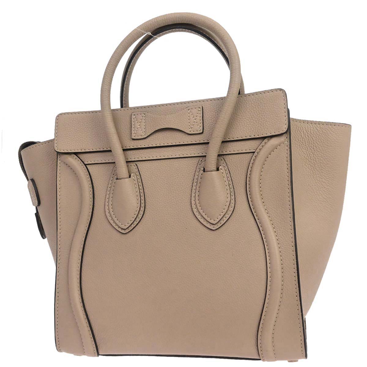 Celine Beige Luggage Micro Tote Handbag