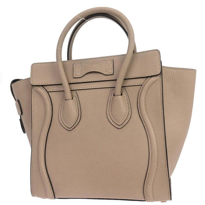 Celine Beige Luggage Micro Tote Handbag