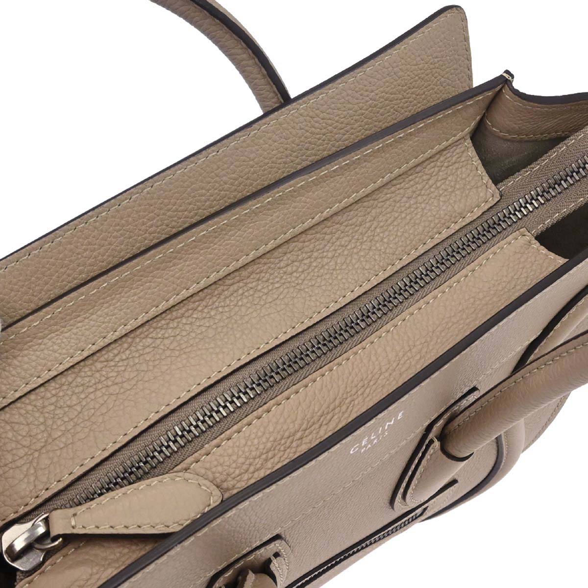 Celine Beige Luggage Micro Tote Handbag