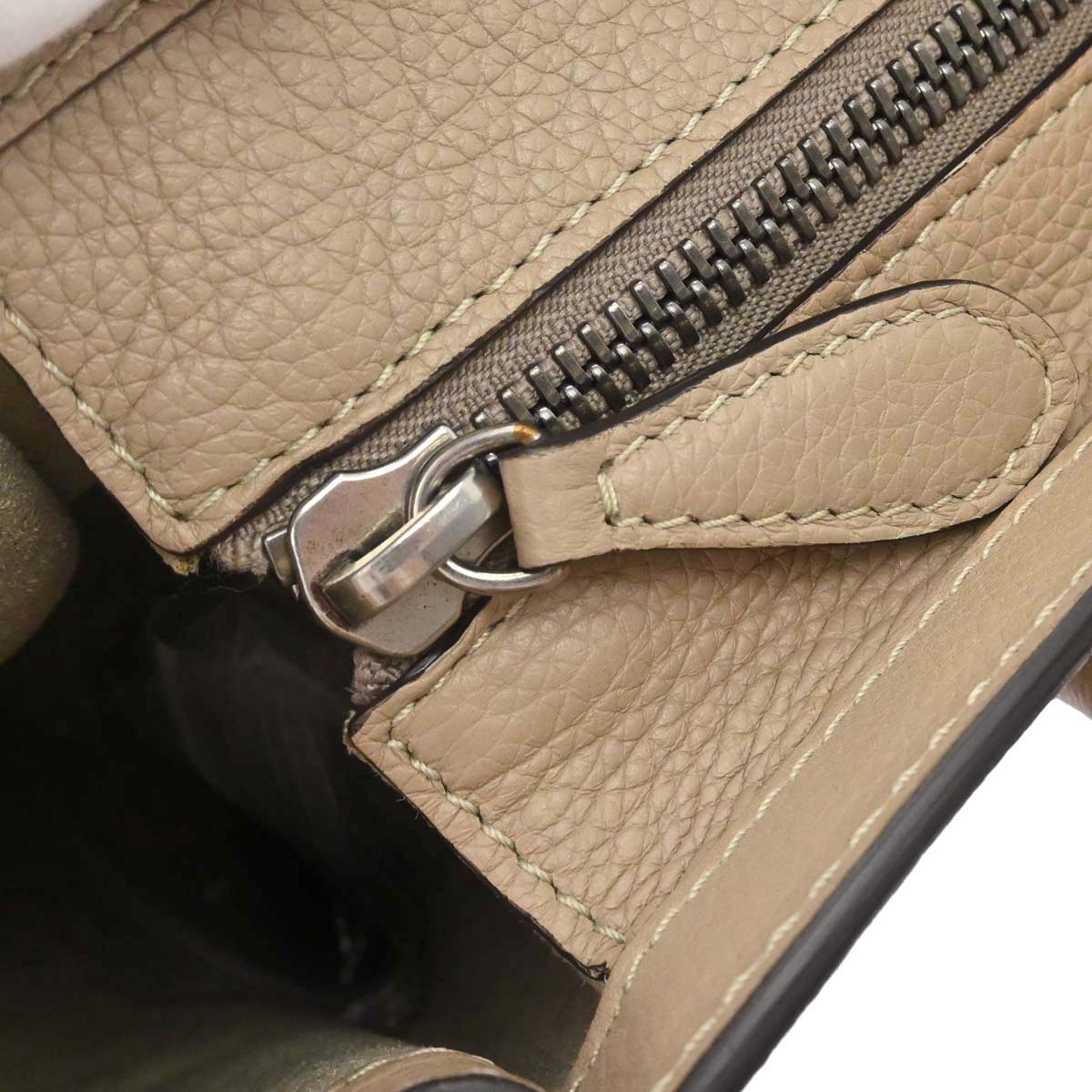 Celine Beige Luggage Micro Tote Handbag