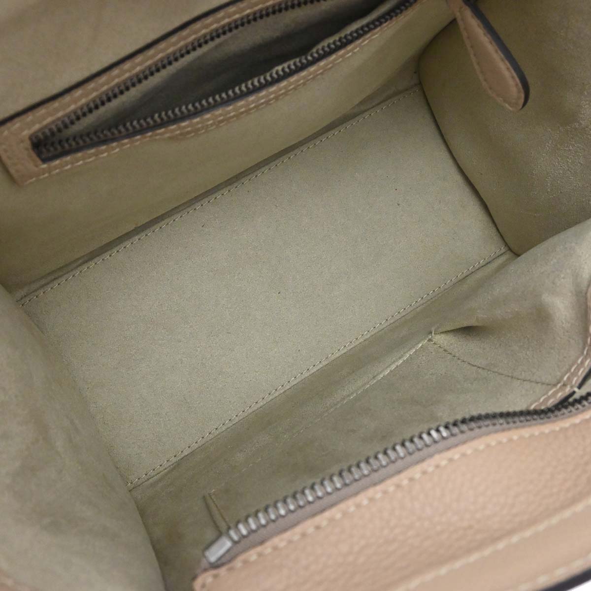 Celine Beige Luggage Micro Tote Handbag