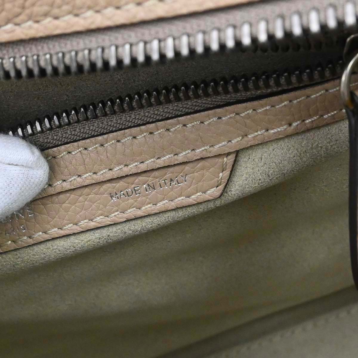 Celine Beige Luggage Micro Tote Handbag