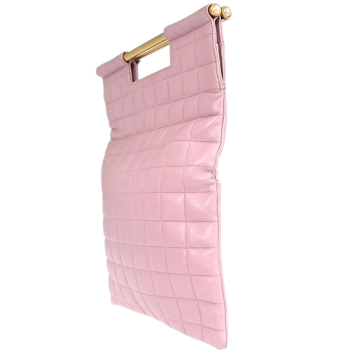 Chanel 1997-1999 Pink Lambskin Choco Bar Handbag